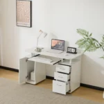White+Computer+Desk+With+Drawers